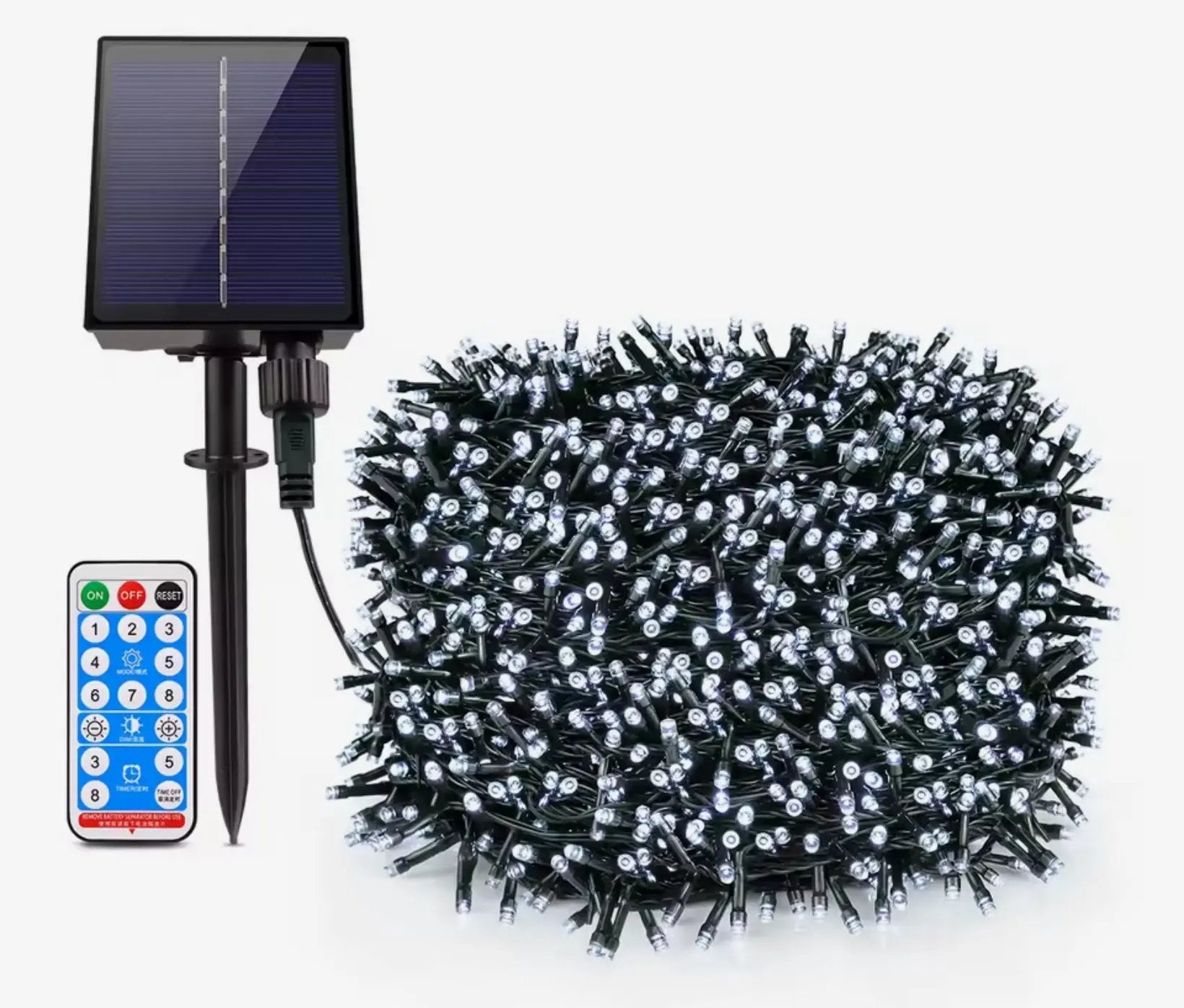 Guirlande Solaire LED Extérieure Étanche – 8 Modes, Télécommande & Recharge Rapide Fééries Mancelya