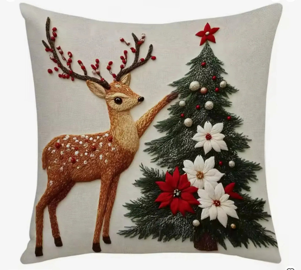Housse de coussin imprimée de noël Fééries Mancelya