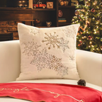 Housse de coussin brodée en peluche Fééries Mancelya