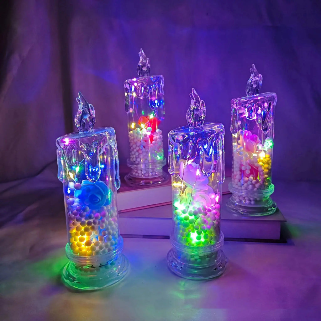 Bougie LED Rose éternelle Fééries Mancelya
