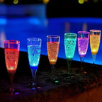 Coupes à champagne lumineuses LED - Set de 6 pièces