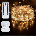 Guirlande lumineuse LED à piles avec télécommande Fééries Mancelya
