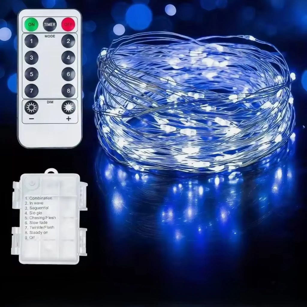 Guirlande lumineuse LED à piles avec télécommande Fééries Mancelya