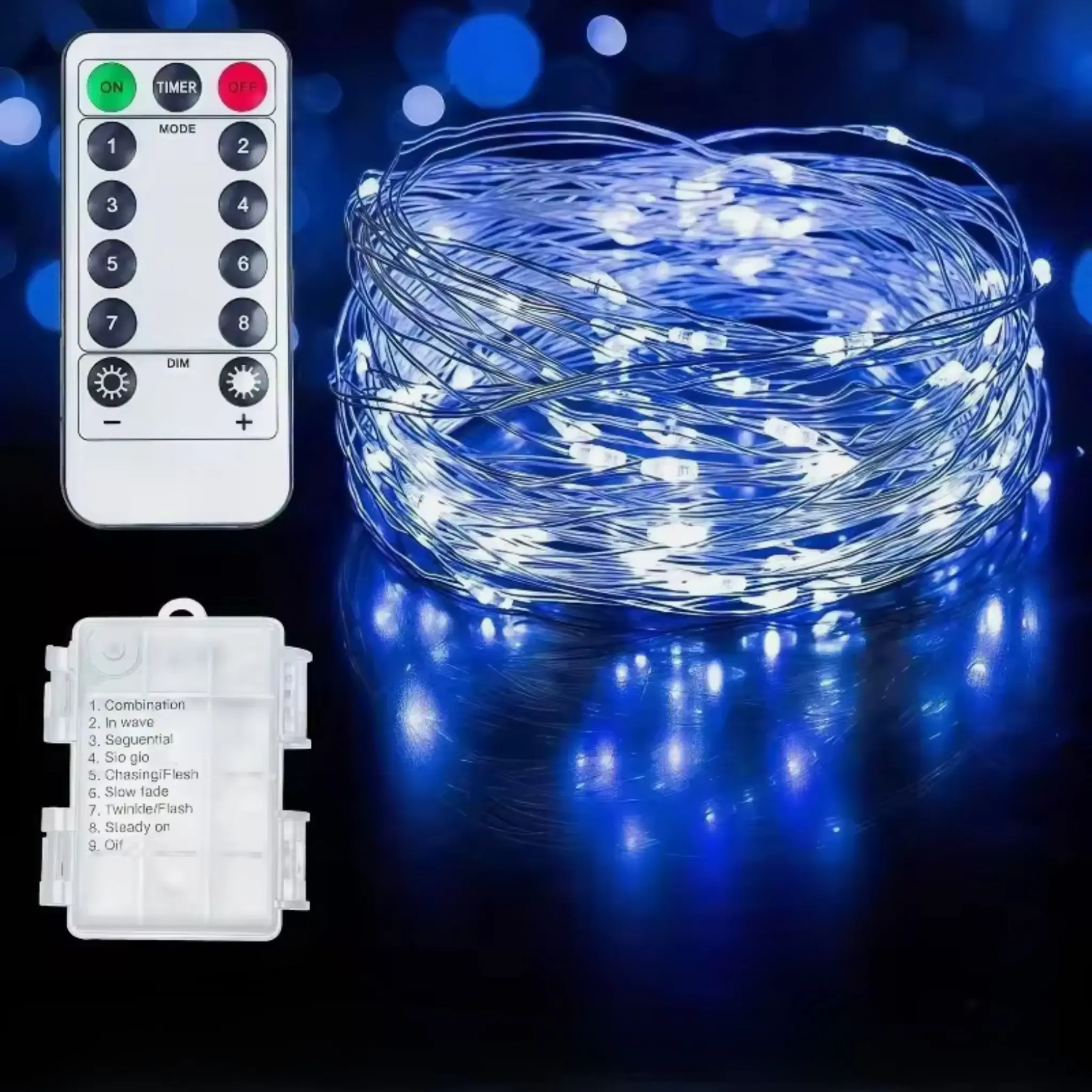 Guirlande lumineuse LED à piles avec télécommande Fééries Mancelya