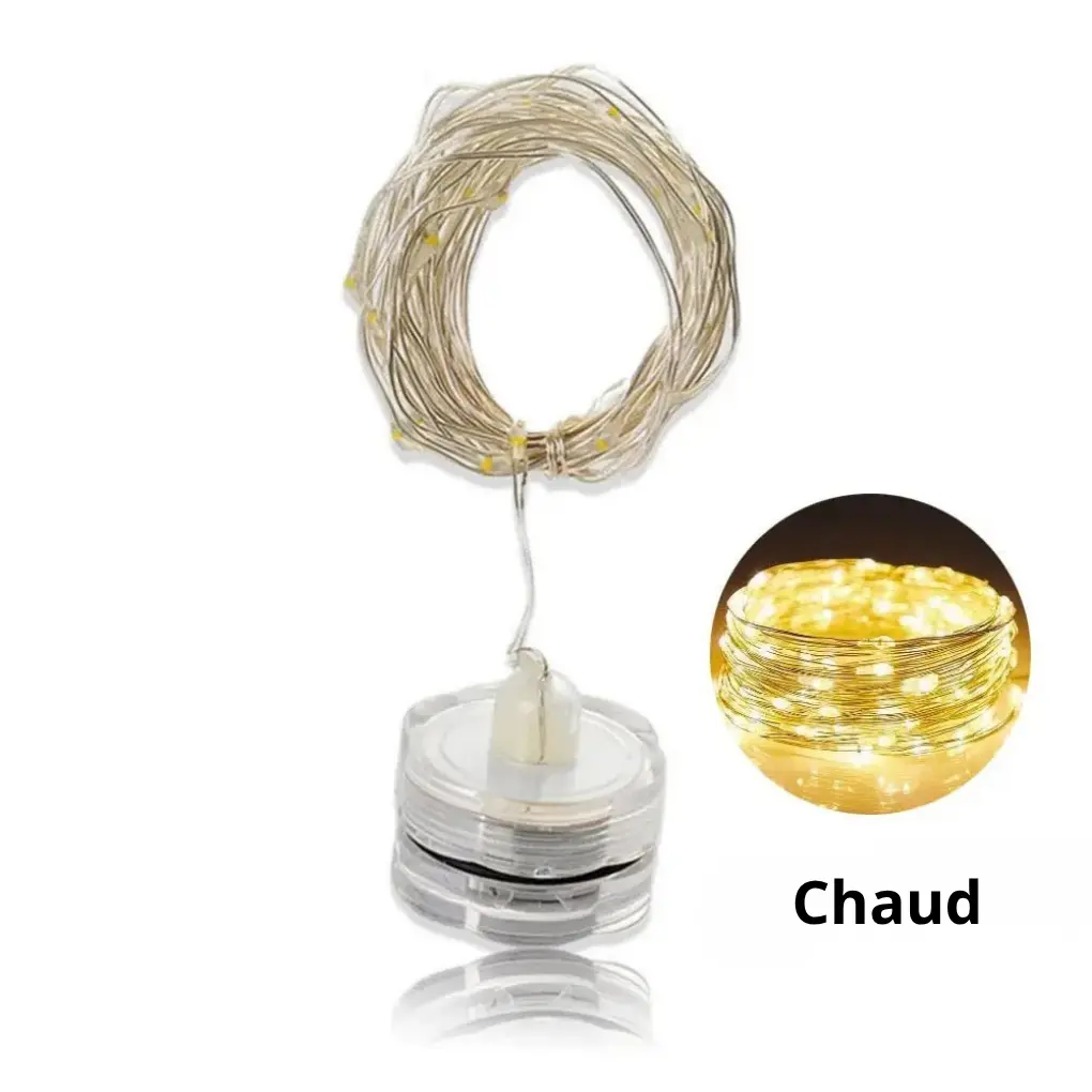 Guirlande lumineuse bougie en forme de prune