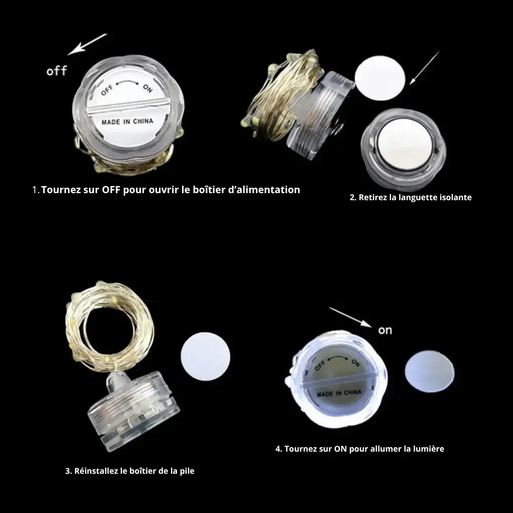 Guirlande lumineuse bougie en forme de prune