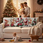 Housse de coussin imprimée de noël Fééries Mancelya