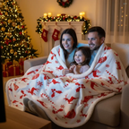 Plaid de Nöel imitation laine d'agneau Fééries Mancelya