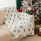 Plaid de noël en flanelle douce
 imprimée pin Fééries Mancelya