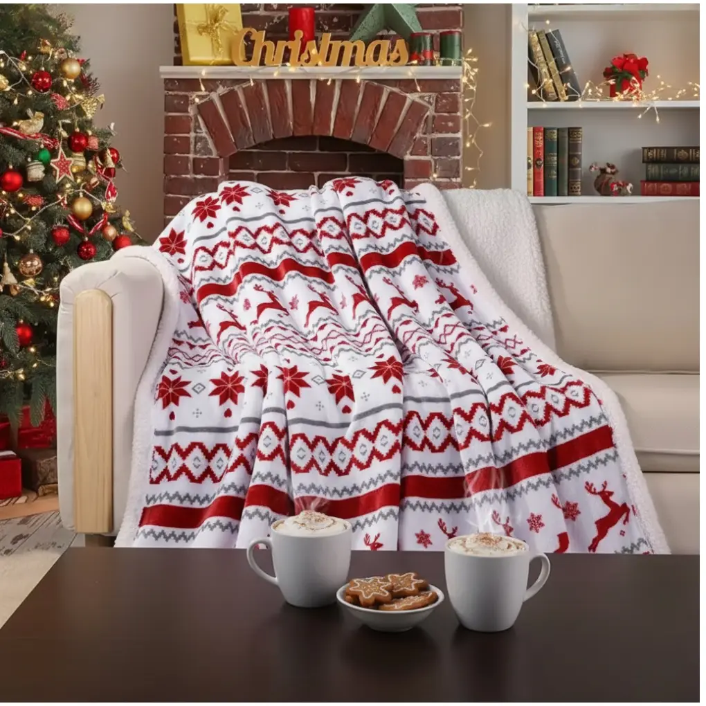 Plaid en flanelle imprimé Fééries Mancelya