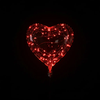 Ballons ondulés lumineux LED en forme de cœur Fééries Mancelya