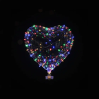 Ballons ondulés lumineux LED en forme de cœur Fééries Mancelya