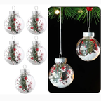 Boules de Noël en cristal style globe(lot de 5) Fééries Mancelya