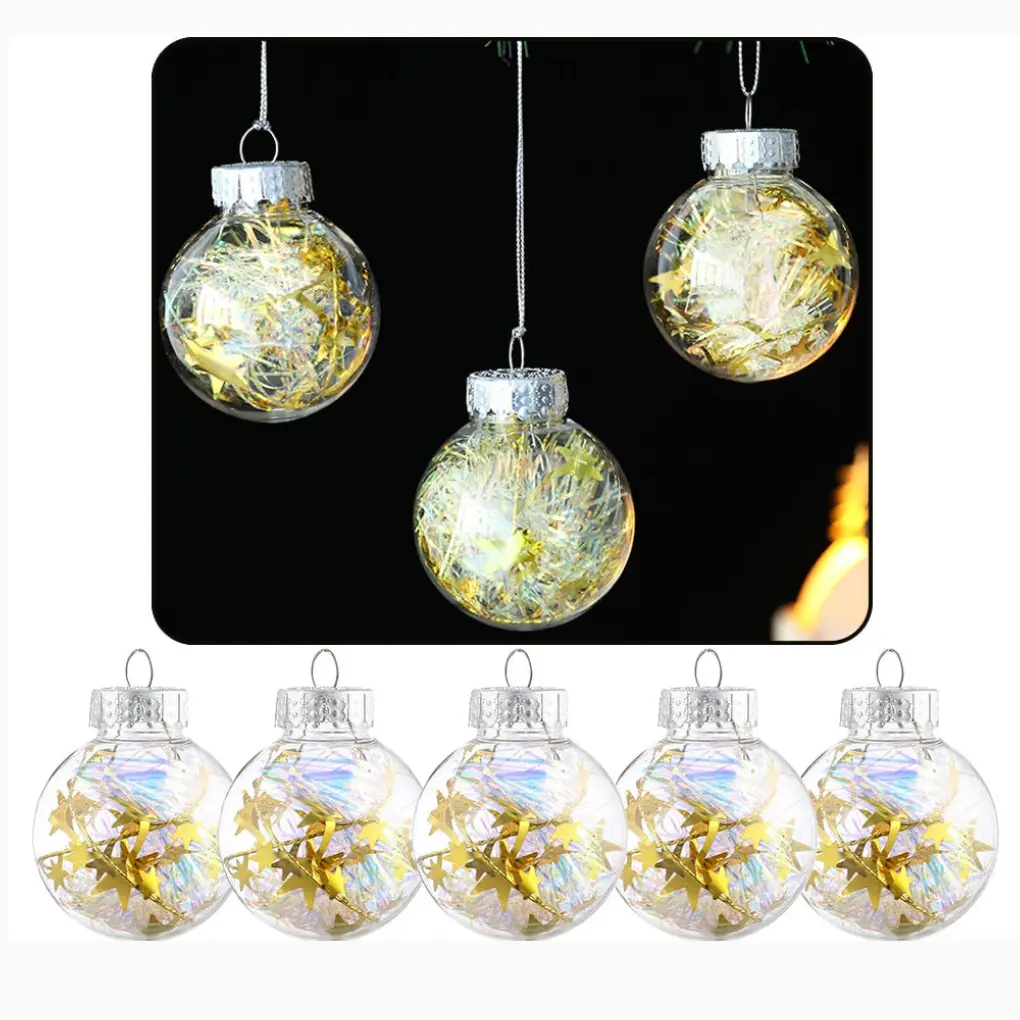 Boules de Noël en cristal style globe(lot de 5) Fééries Mancelya