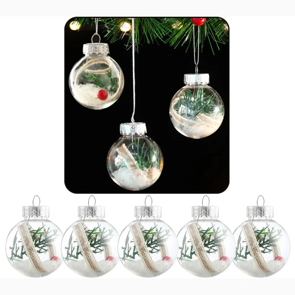 Boules de Noël en cristal style globe(lot de 5) Fééries Mancelya