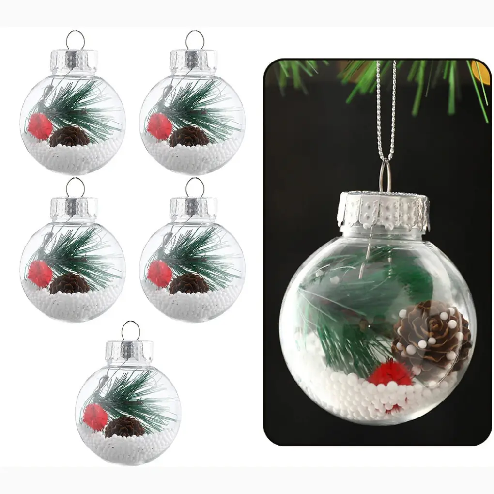 Boules de Noël en cristal style globe(lot de 5) Fééries Mancelya