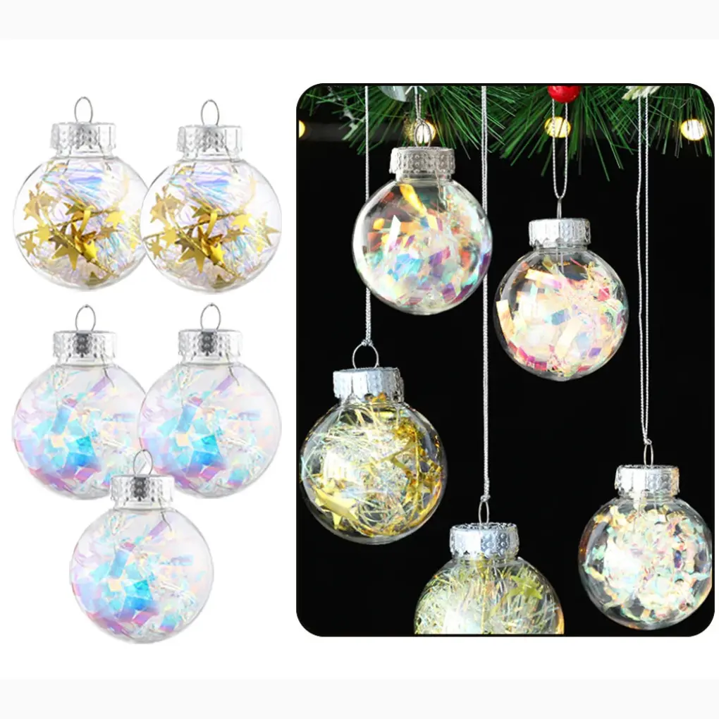 Boules de Noël en cristal style globe(lot de 5) Fééries Mancelya
