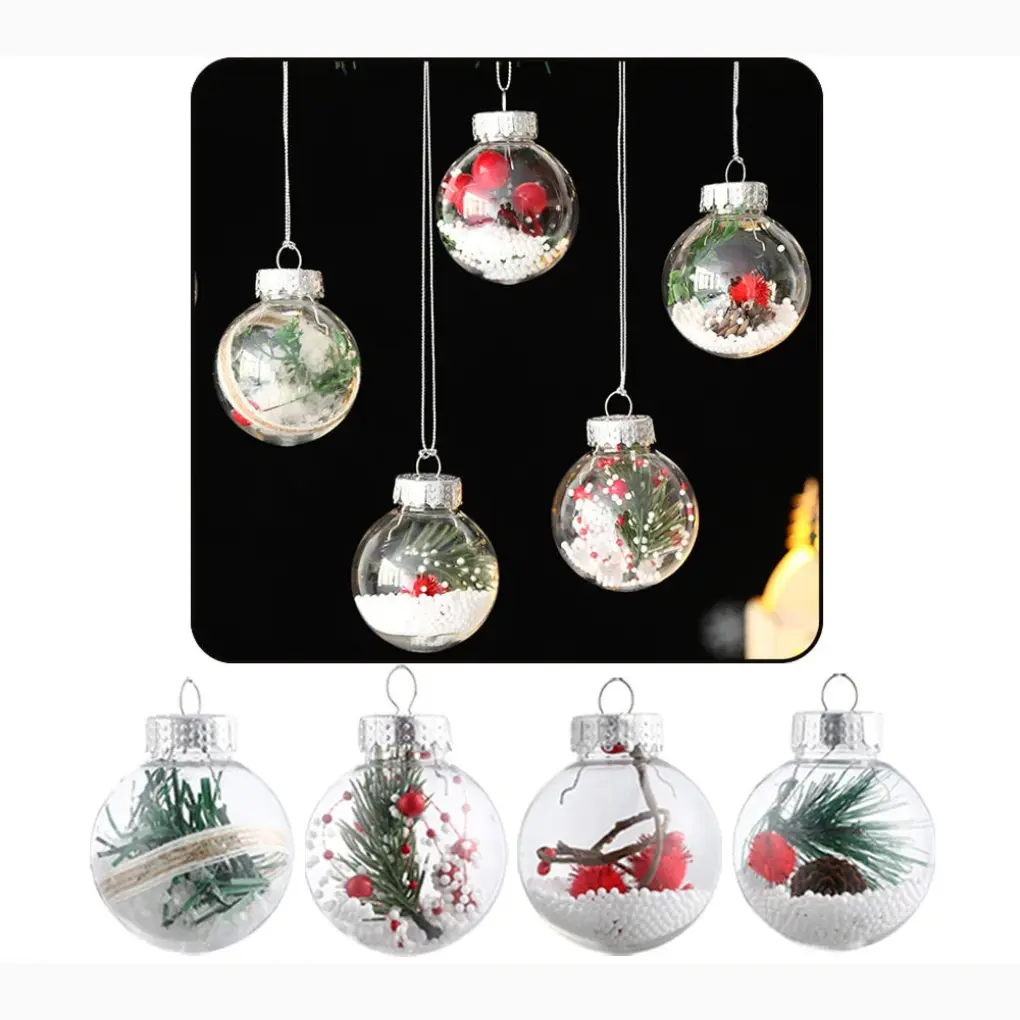 Boules de Noël en cristal style globe(lot de 5) Fééries Mancelya