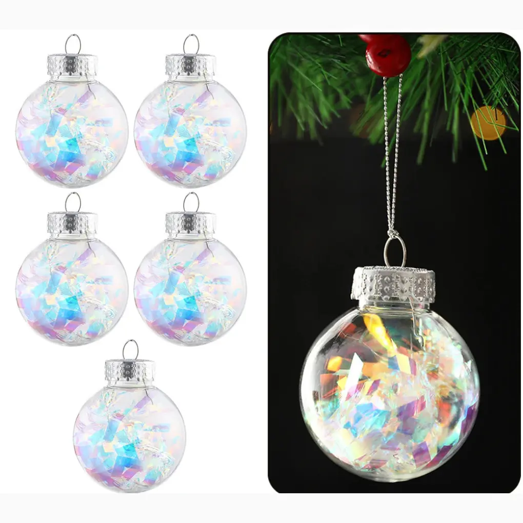 Boules de Noël en cristal style globe(lot de 5) Fééries Mancelya