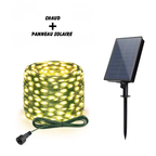 Guirlande lumineuse LED solaire & secteur – étanche avec télécommande Fééries Mancelya