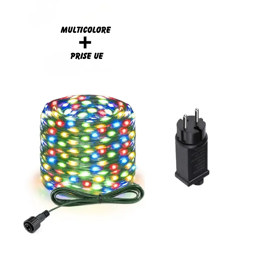 Guirlande lumineuse LED solaire & secteur – étanche avec télécommande Fééries Mancelya