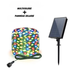 Guirlande lumineuse LED solaire & secteur – étanche avec télécommande Fééries Mancelya