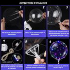 Ballons LED lumineux décoratifs– lot de 10 à 100 pièces Fééries Mancelya