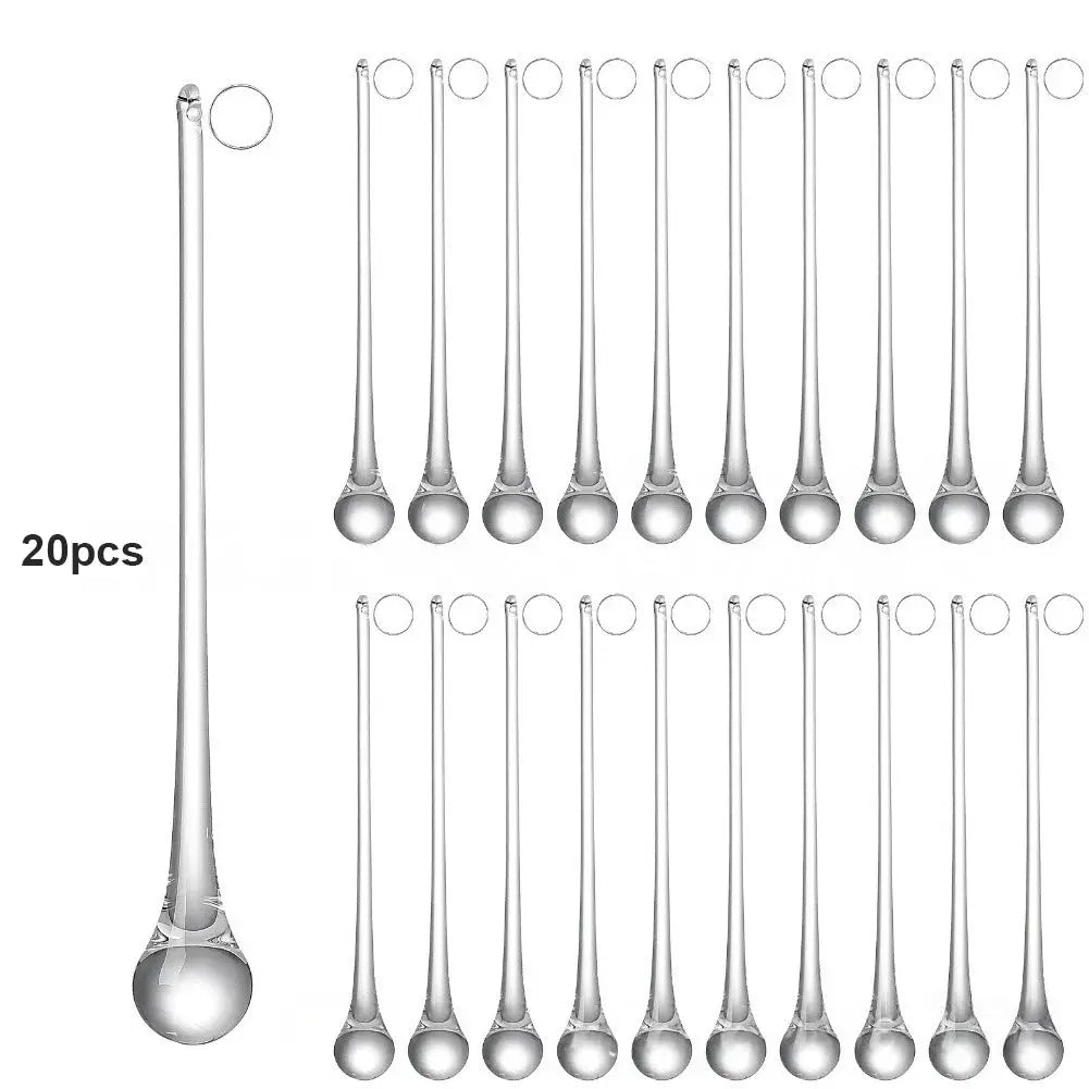 Ornements de Noël en verre- Goutte de pluie (lot de 20) Fééries Mancelya