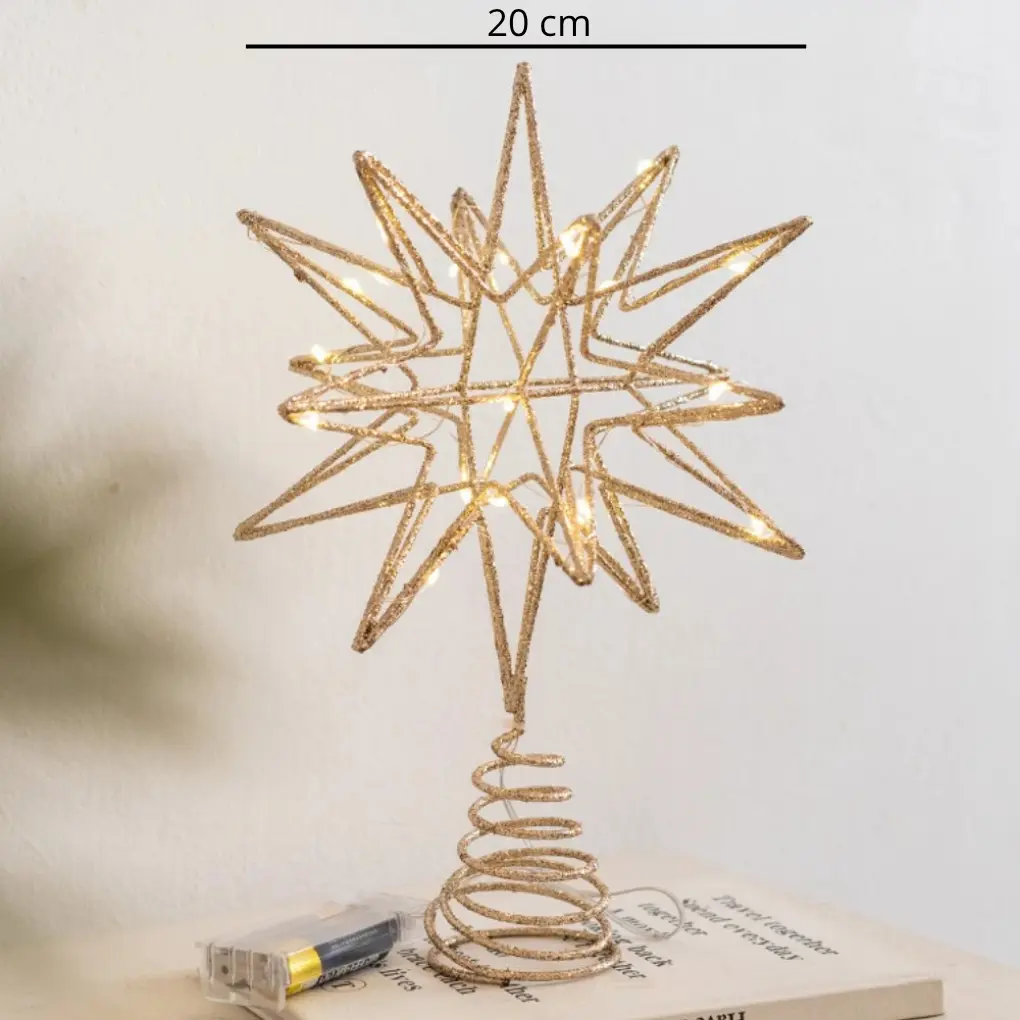 Cime d’Arbre étoile de Noël scintillante LED Fééries Mancelya