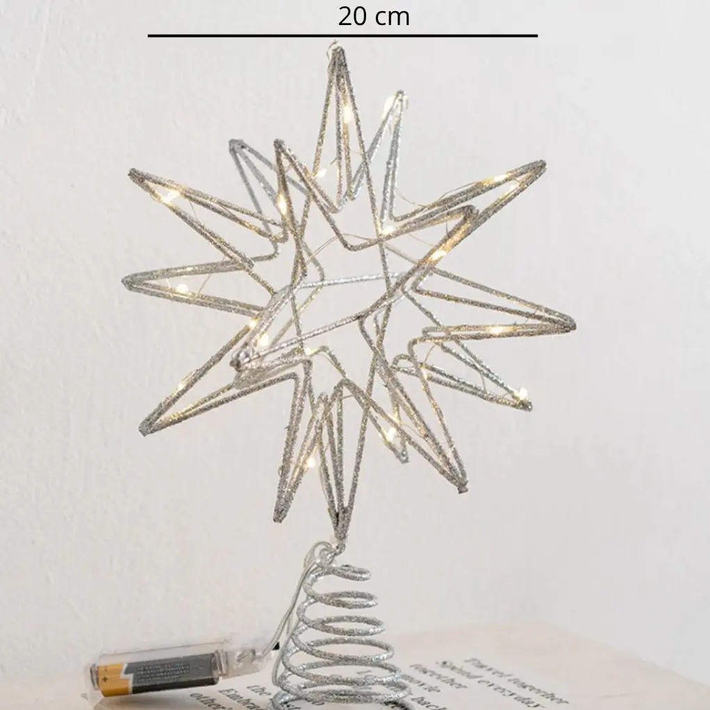 Cime d’Arbre étoile de Noël scintillante LED Fééries Mancelya