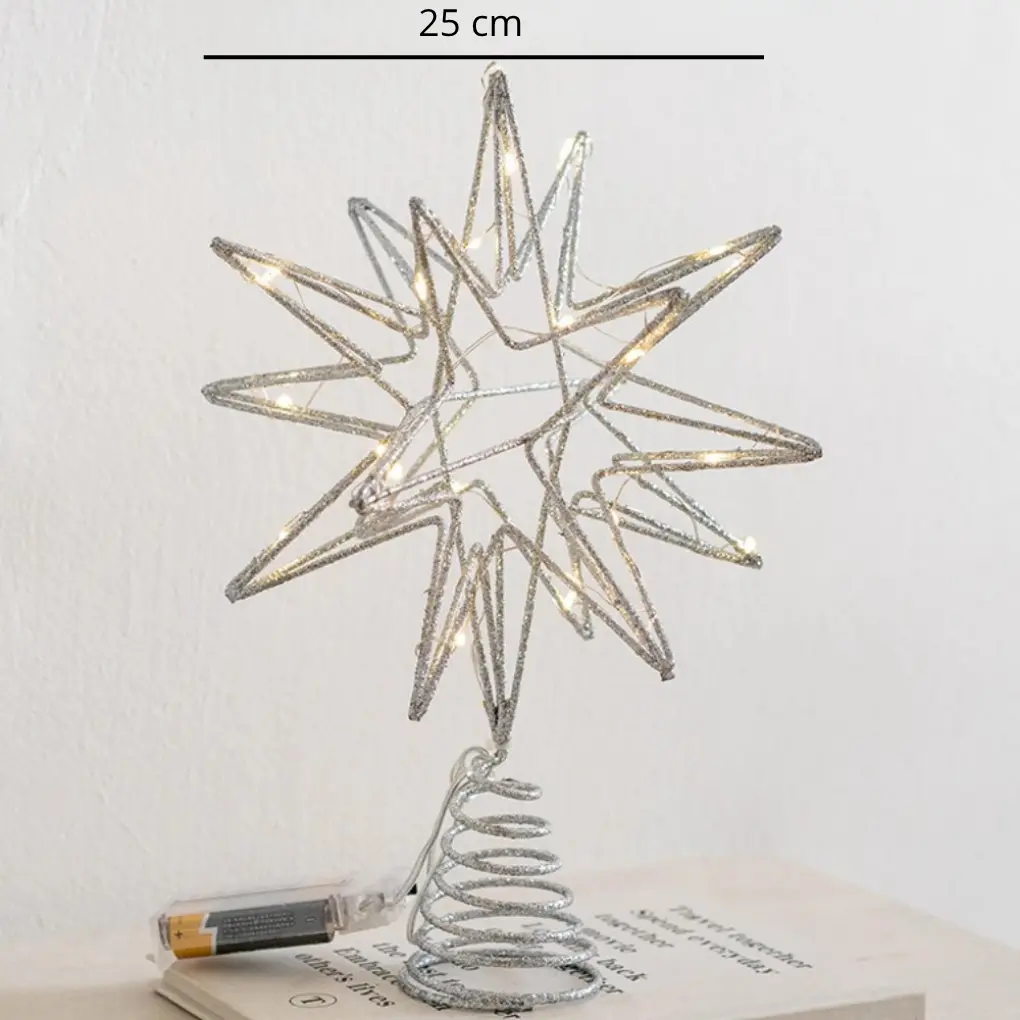 Cime d’Arbre étoile de Noël scintillante LED Fééries Mancelya