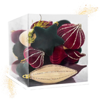 Coffret de boules de Noël flockées Fééries Mancelya