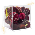 Coffret de boules de Noël flockées Fééries Mancelya