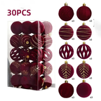 Boules de noël en velours(lot de 30) Fééries Mancelya