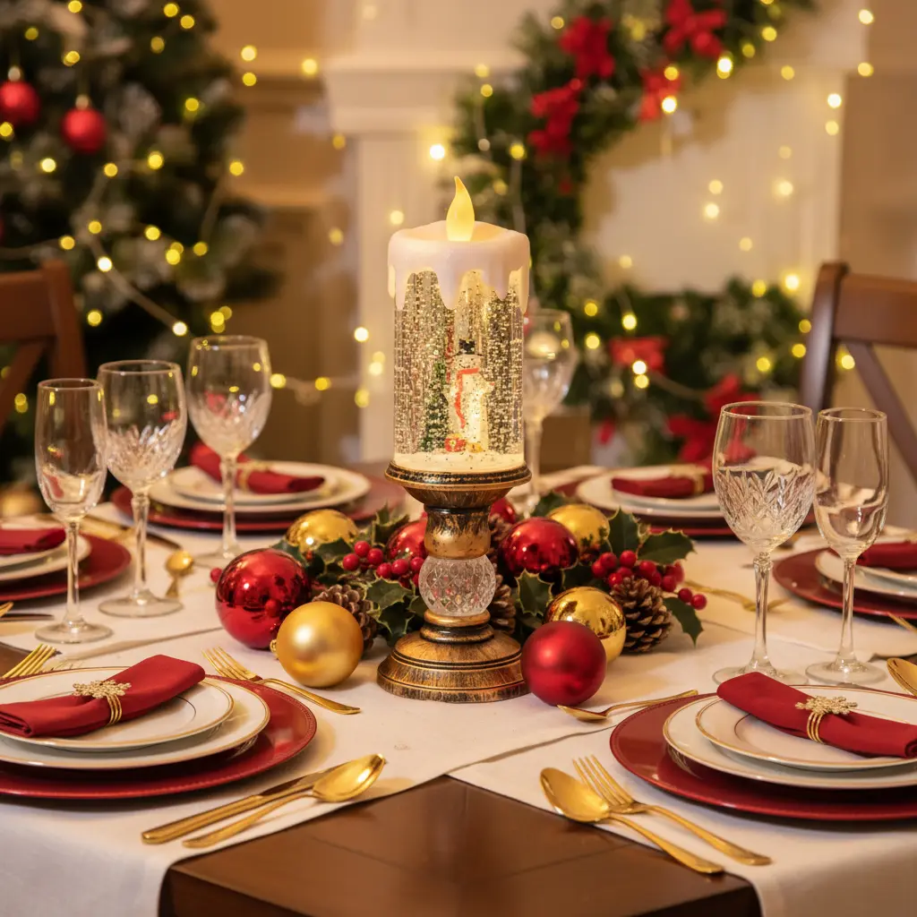 Bougies musicales lumière LED rotative sans flamme Fééries Mancelya