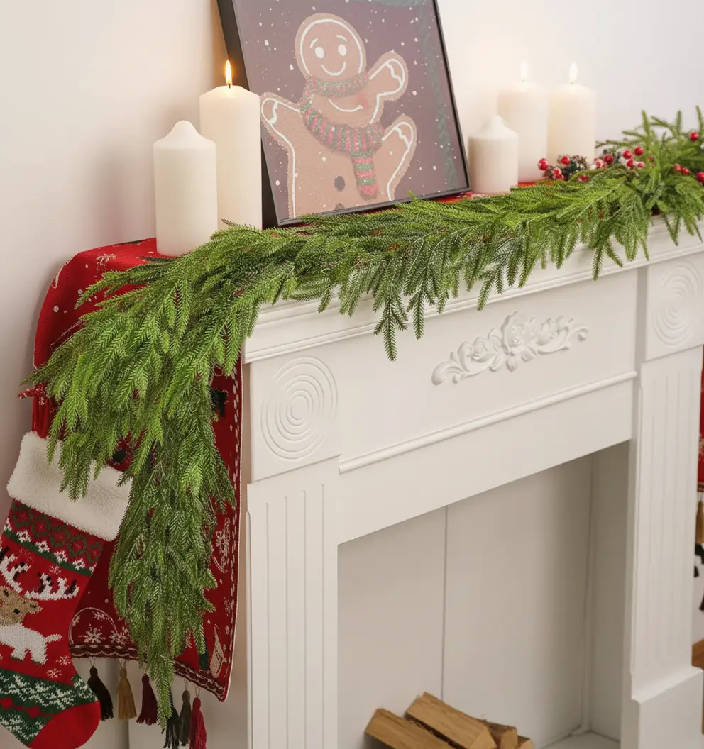 Guirlande de Pin Norfolk de Noël réaliste Fééries Mancelya