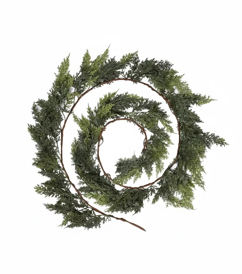 Guirlande de Noël de cèdre artificiel réaliste et réutilisable Fééries Mancelya