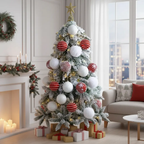 Boules de noël en mousse paillettée(lot de 16) Fééries Mancelya