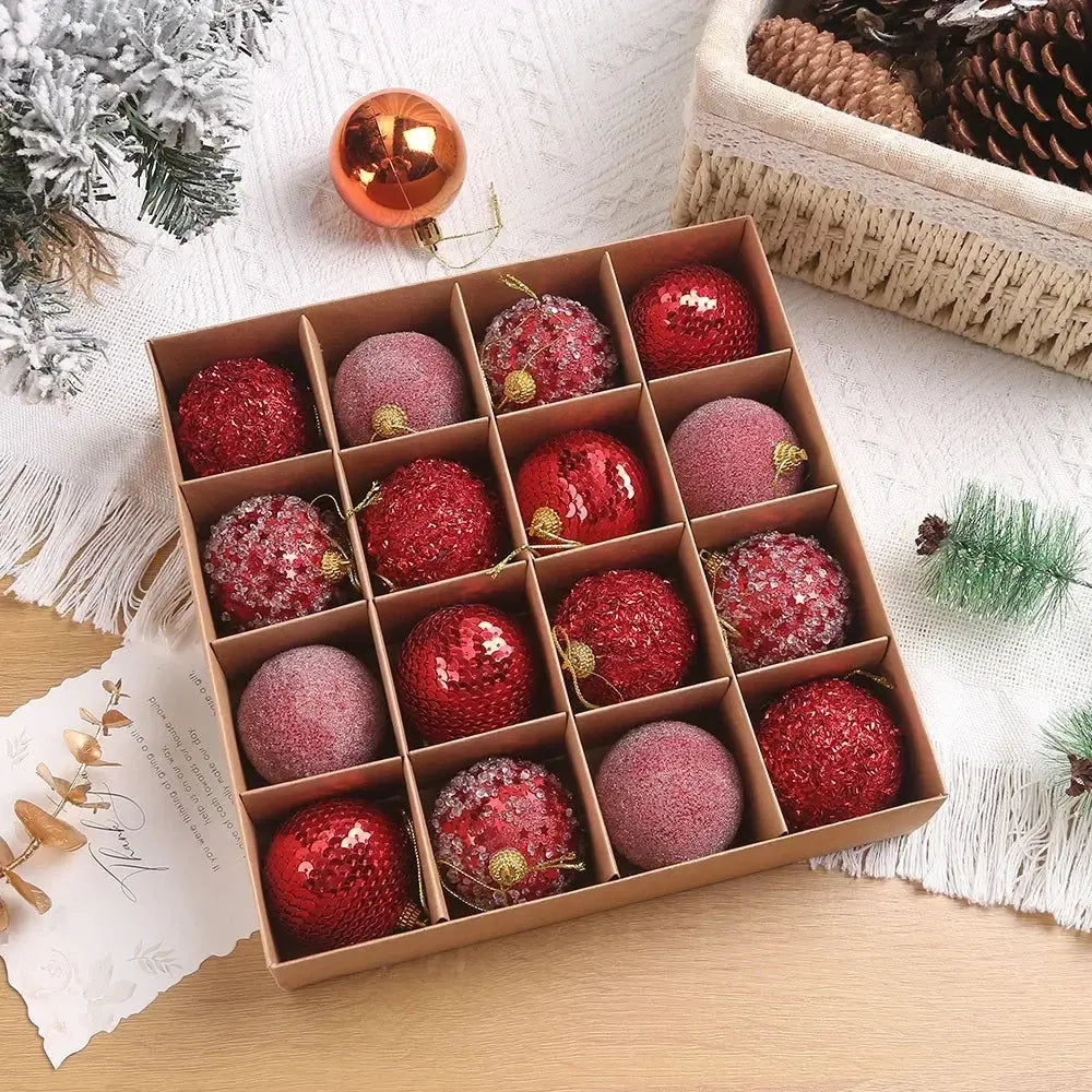 Boules de noël décoratives(lot de 16 pièces) Fééries Mancelya