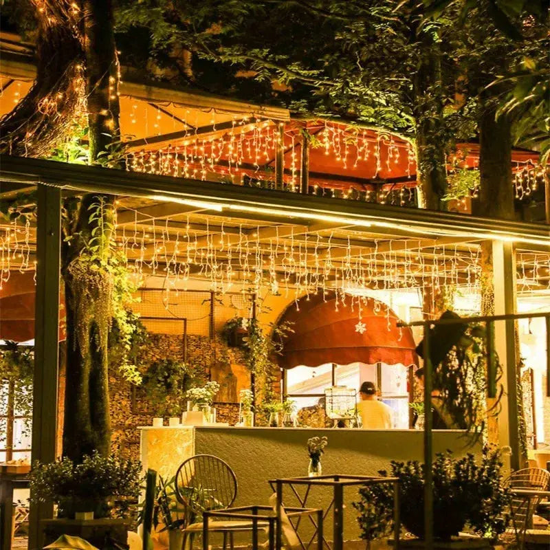 Rideau solaire guirlande lumineuse extérieure Fééries Mancelya