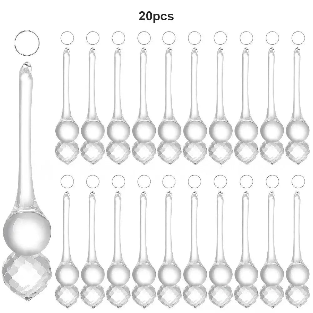 Ornements de Noël en verre- Goutte de pluie (lot de 20) Fééries Mancelya