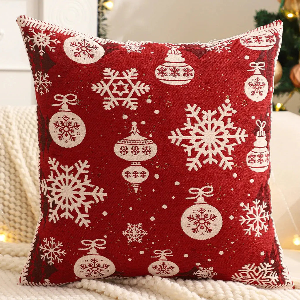 Housse de coussin de noël décoration festive Fééries Mancelya
