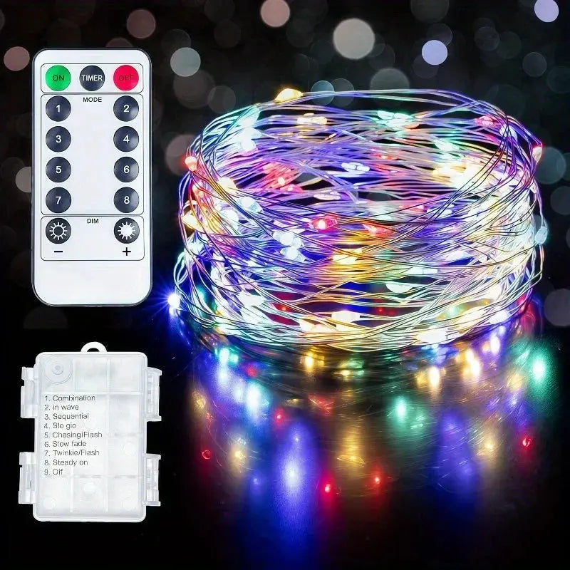 Guirlande lumineuse LED à piles avec télécommande Fééries Mancelya