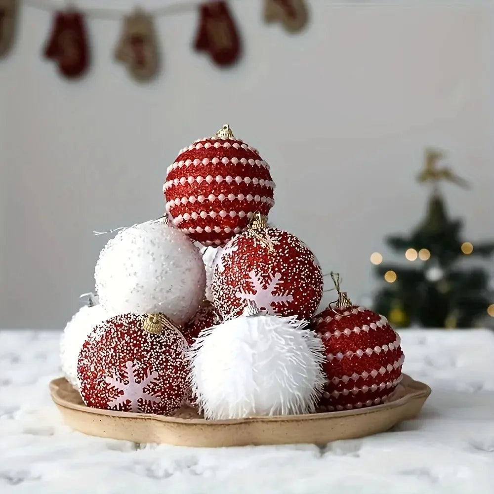 Boules de noël en mousse paillettée(lot de 16) Fééries Mancelya