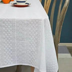 Nappe de table  blanche en dentelle anti-poussière Fééries Mancelya