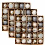 Boules de Noël en verre multicolores et métallisées(lot de 25 à 75 boules) Fééries Mancelya