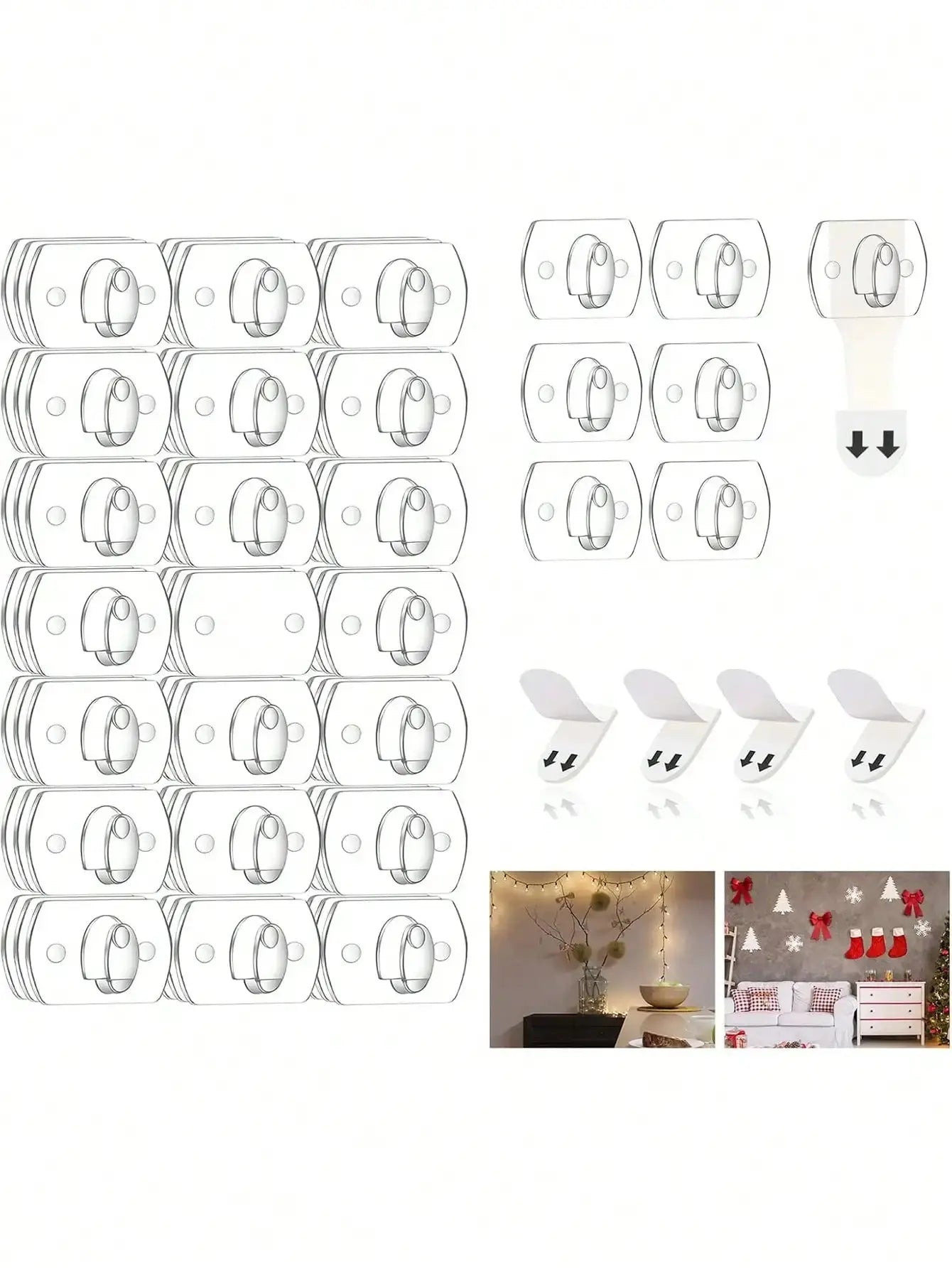 Mini crochets muraux invisibles et imperméables Fééries Mancelya