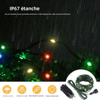 Guirlande lumineuse LED solaire & secteur – étanche avec télécommande Fééries Mancelya