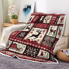 Plaids de noël en flanelle imprimée Fééries Mancelya