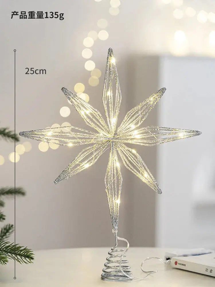Étoile de noël lumineuse LED à Paillettes Fééries Mancelya